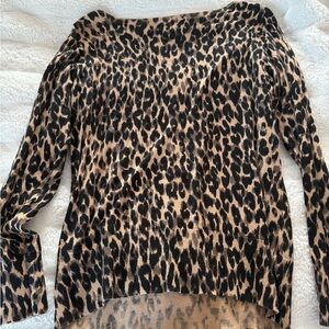 Halogen Leopard Print Sweater | Size L